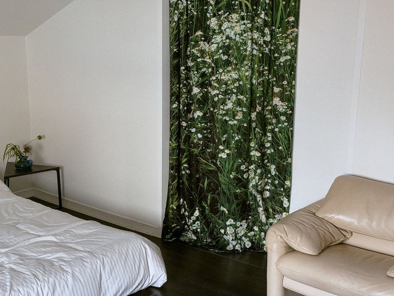 green grassy curtain