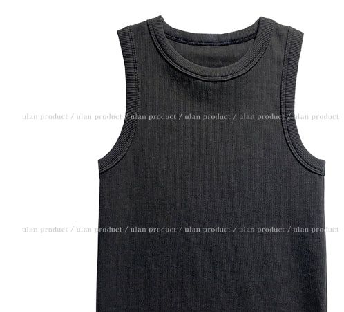 [U-BASIC] Mendel Mango Ribbed Sleeveless