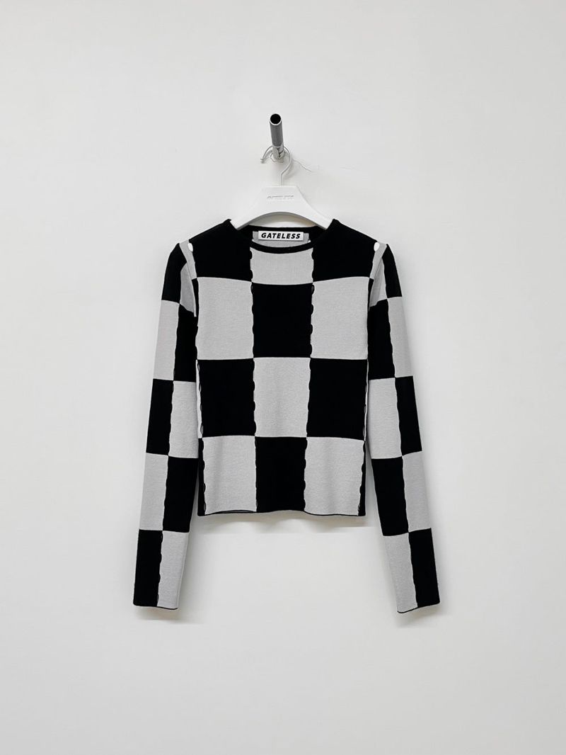 CHECK HOLE KNIT