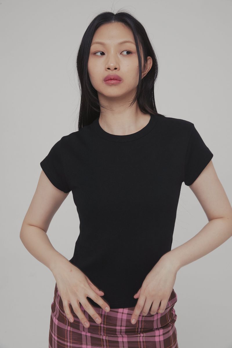 Curetty(キュリティ)の「C 90S LINE BASIC T-SHIRT_BLACK(Tops)」