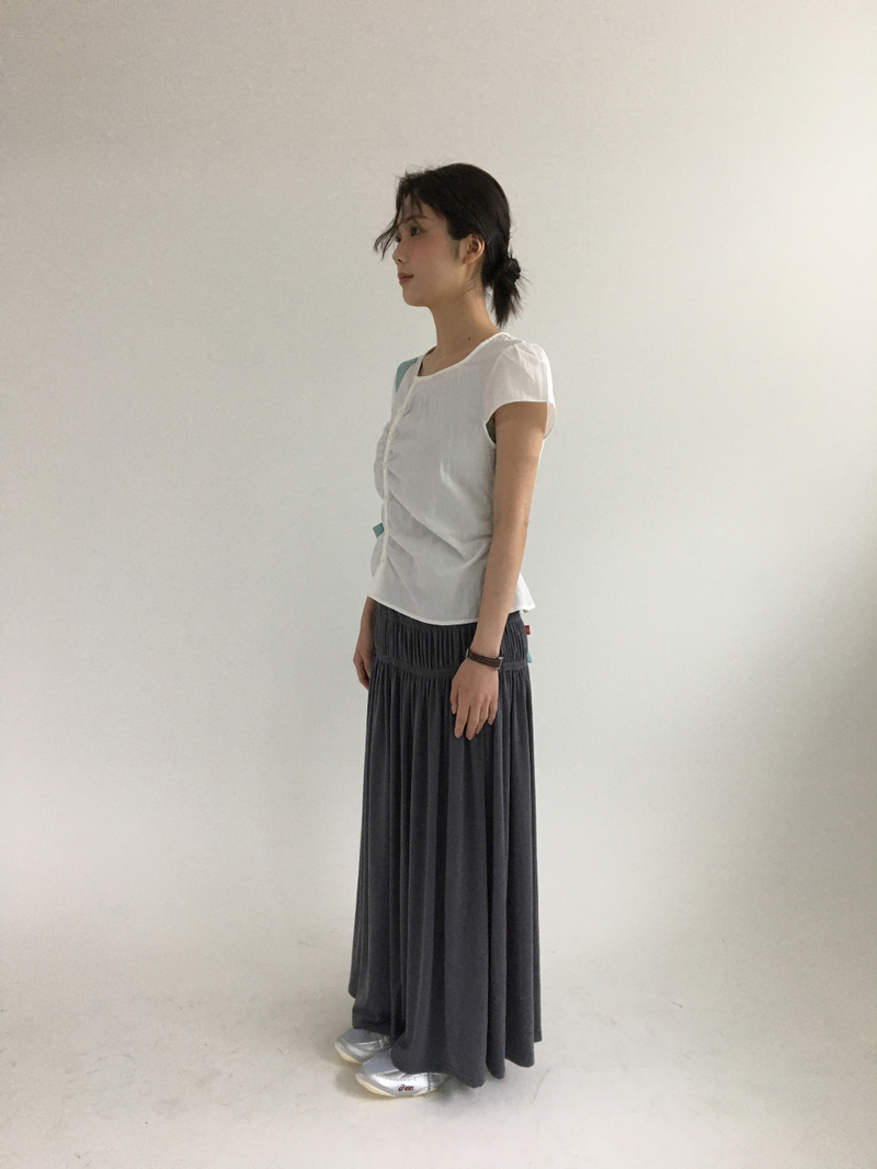 Sor Shirred Long Skirt (4color)