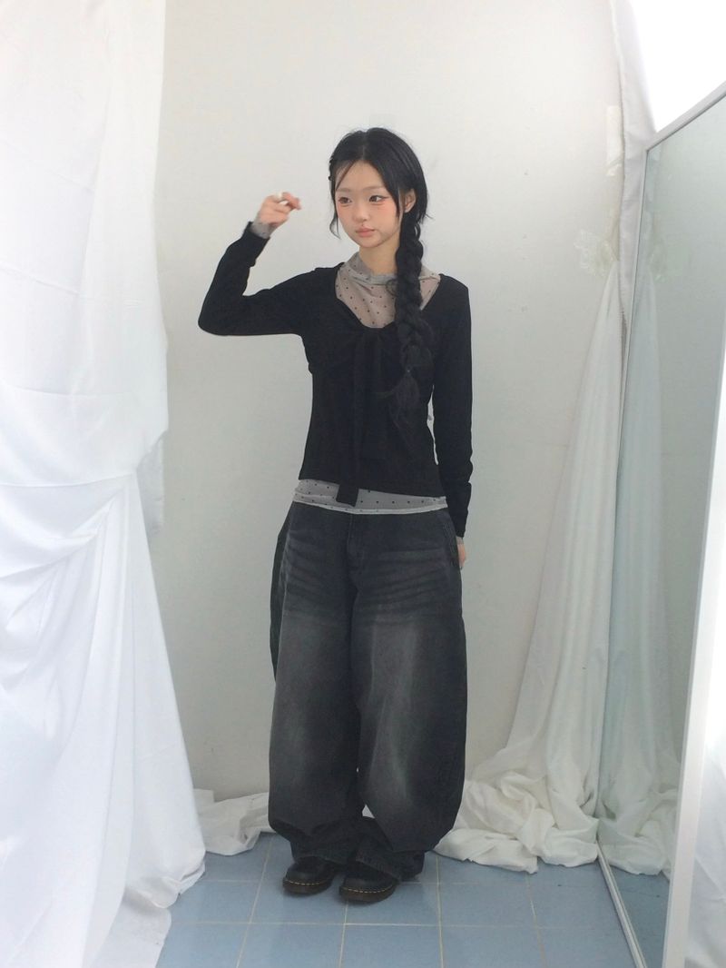 drape ribbon top