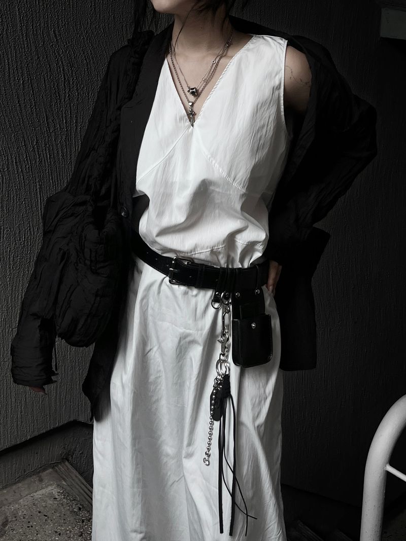 [unisex] ringkle pleated jacket