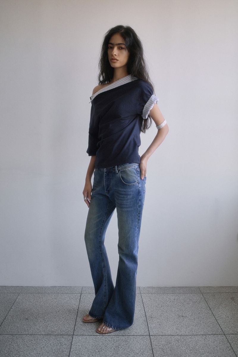 26SS★ TWISTED BOOTS CUT DENIM JEANS