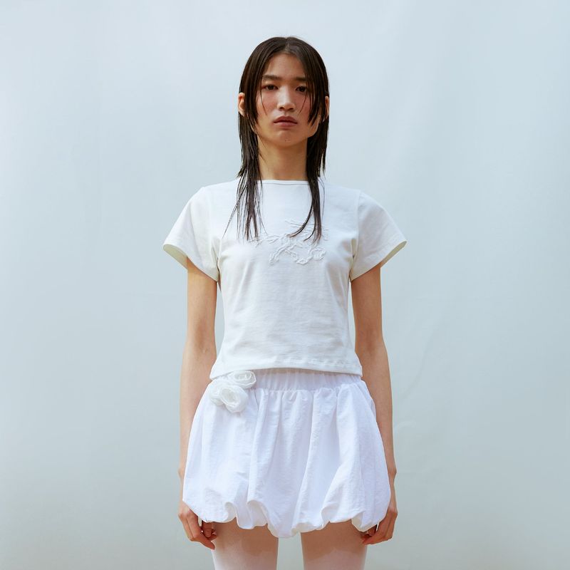 13MONTH(サーティーンマンス)の「Horse Crop T-shirt (WHITE)(Tops)」