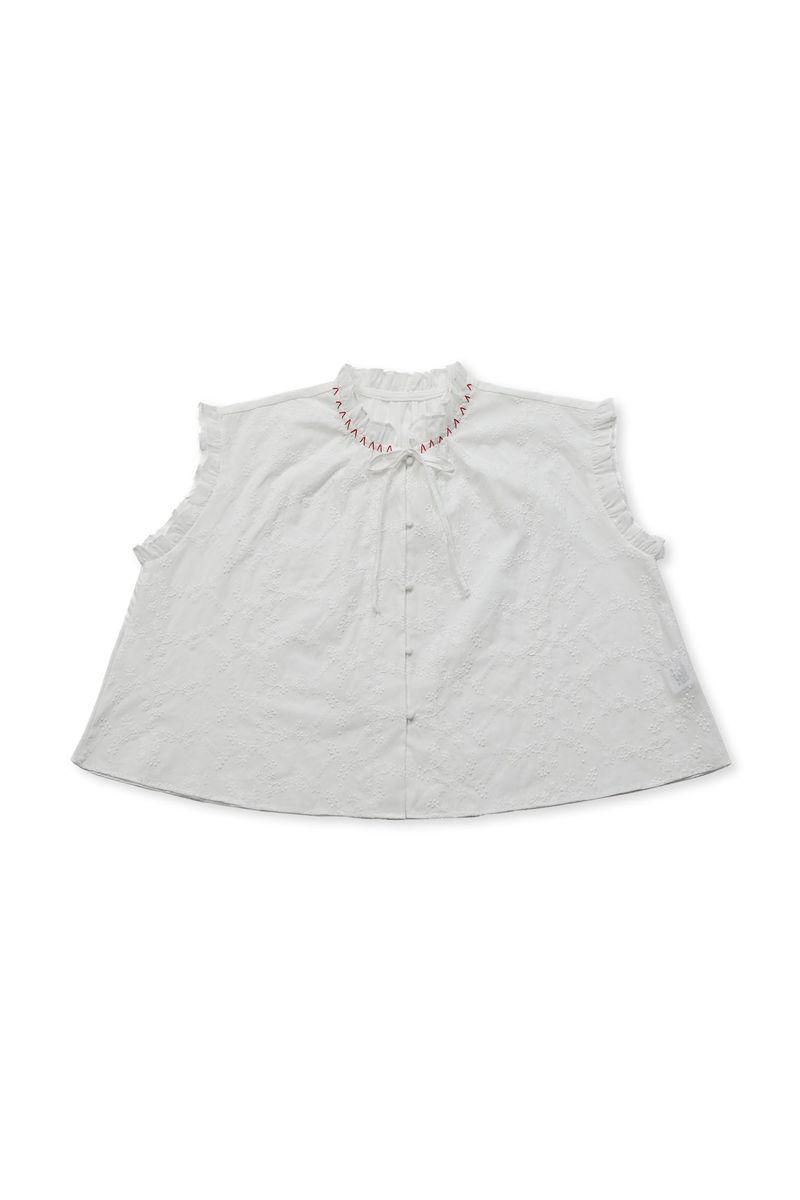 POPPALS（ポップパルズ）の「Flower Garden Stitch Blouse [Ivory]（Tops）」