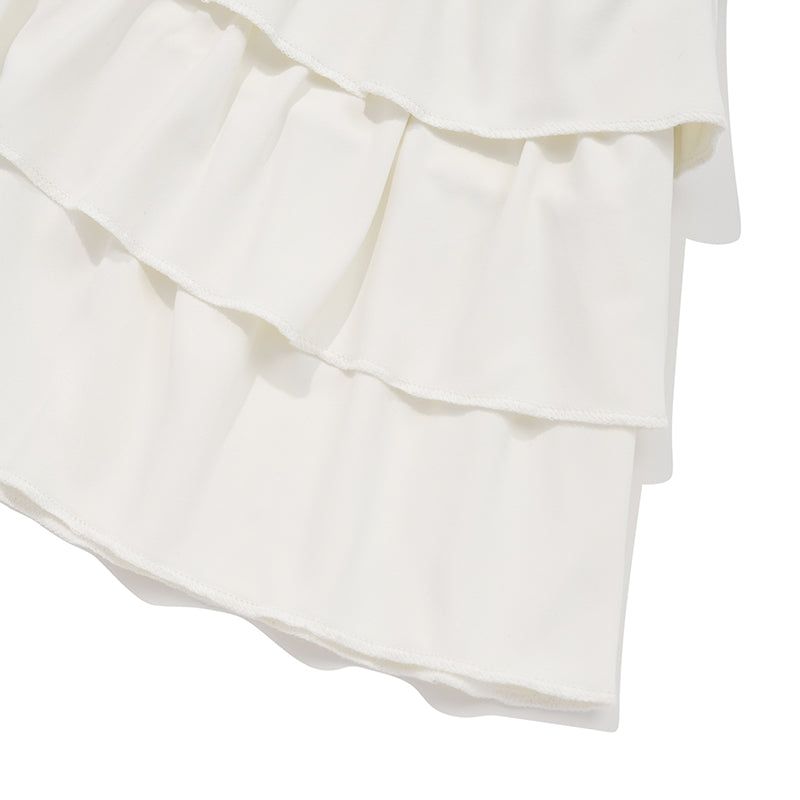 CANCAN PLEATS MINI SKIRT [WHITE]