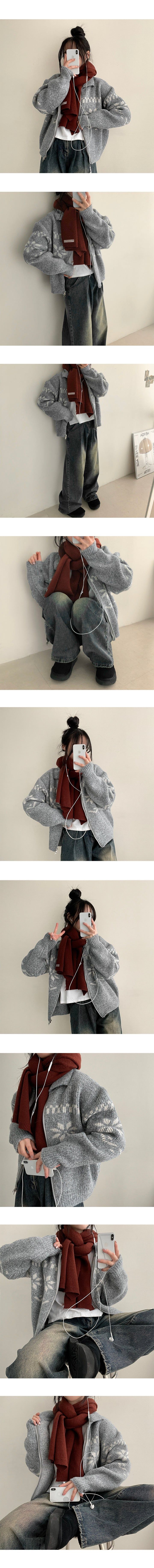 Chenly Nordic Two Way Knitwear Zip-Up