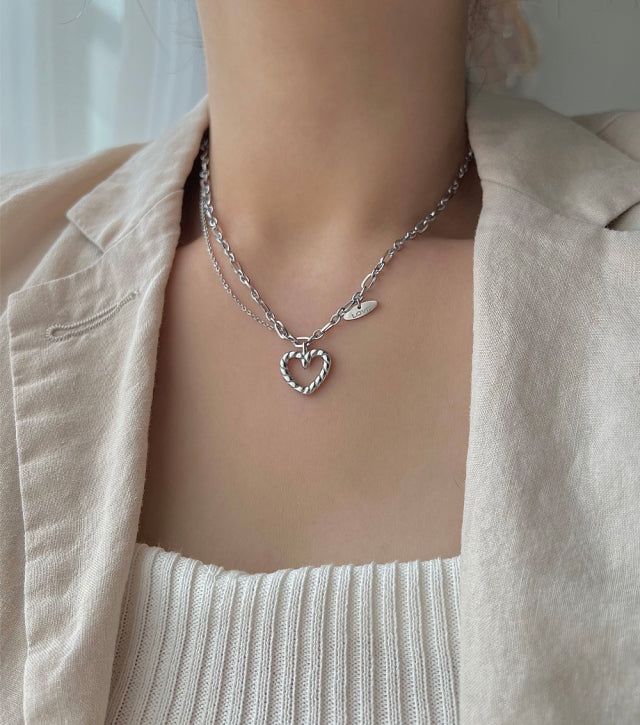 havo Bold, two-line chain, kitsch, hip, heart necklace