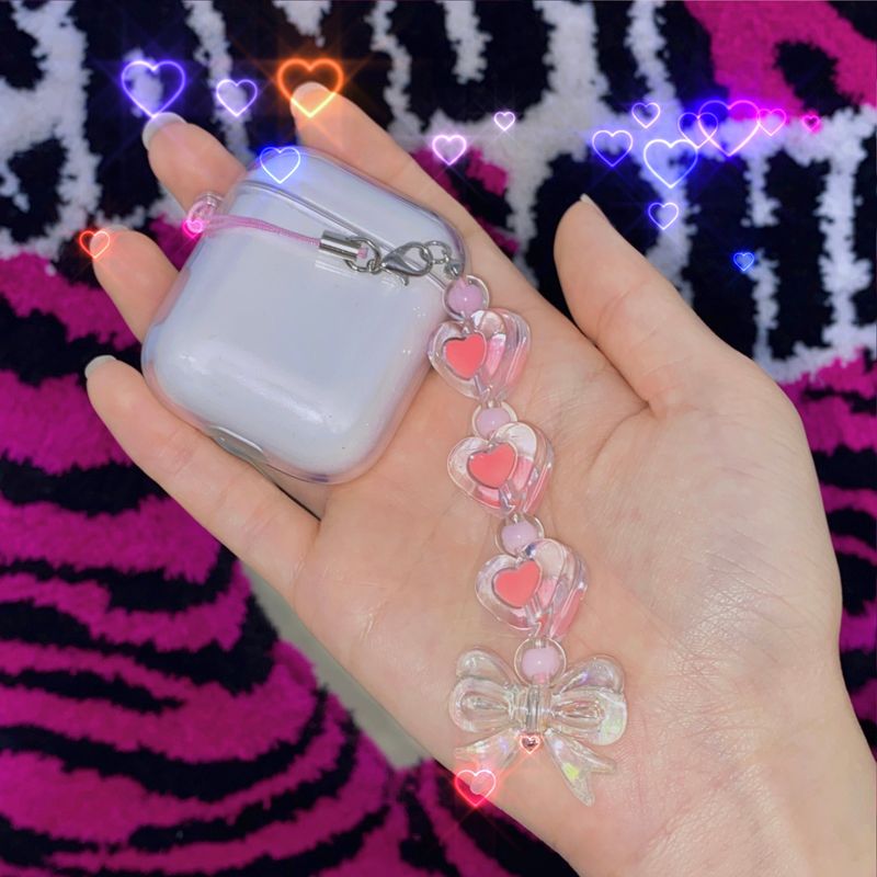 MADE coral ribbon Keyring