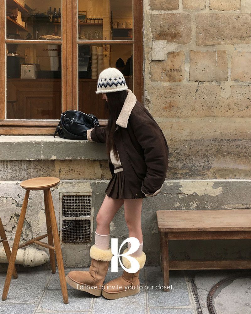 BEIDELLI（ベイデリー）の「[ORIGINAL] Clump Suede Shearling Mouton Jumper（Jackets/Outerwear）」