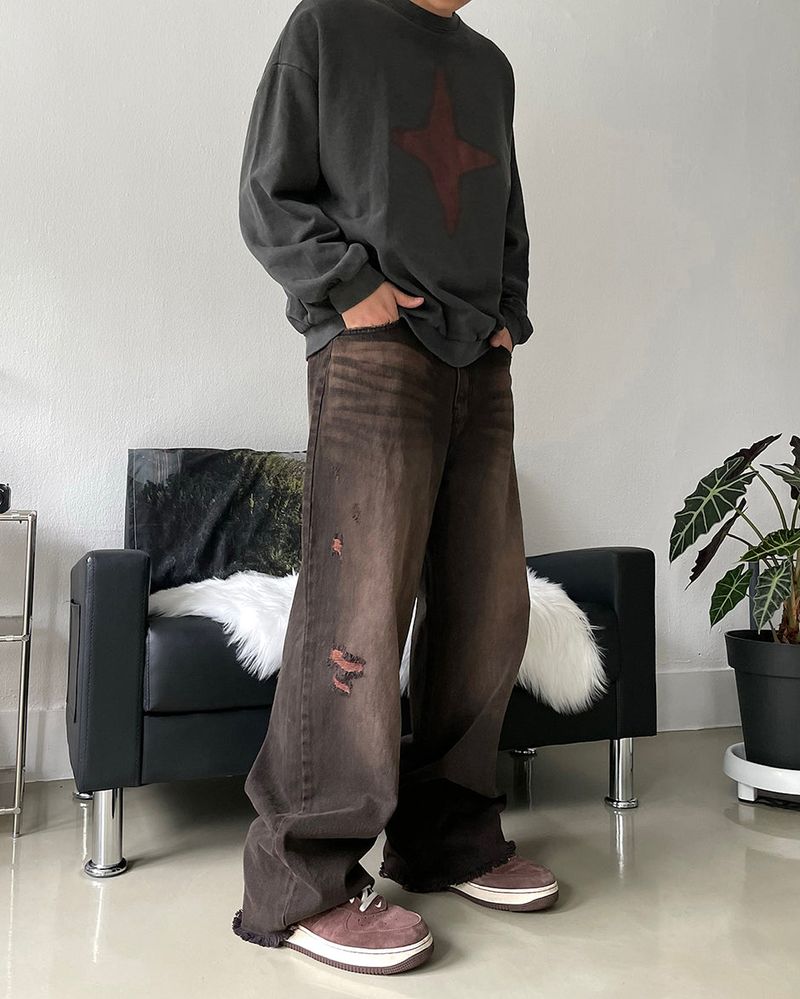 Vintage brown denim pants