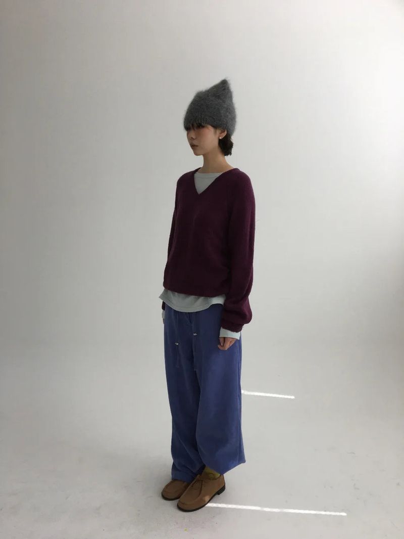 Ponsil V-neck knit (4color)