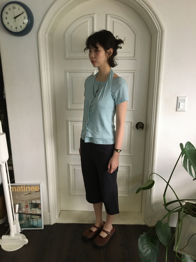Linear Capri Pants (2color)