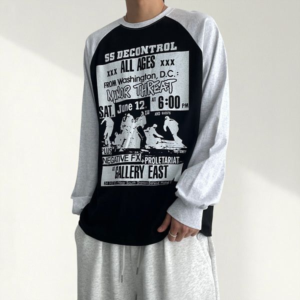 voarc（ボアク）の「Cut Color-Block Raglan Long Sleeve T-Shirt (3 colors)（Tops）」