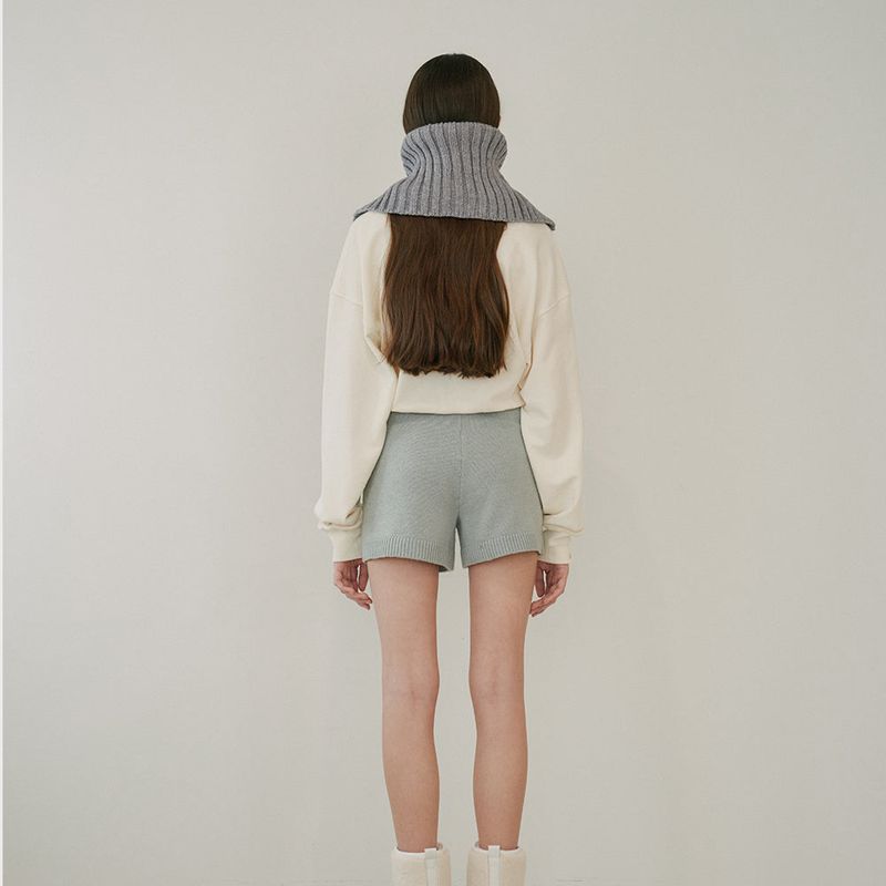 RIBBED NECK WARMER (GRAY)