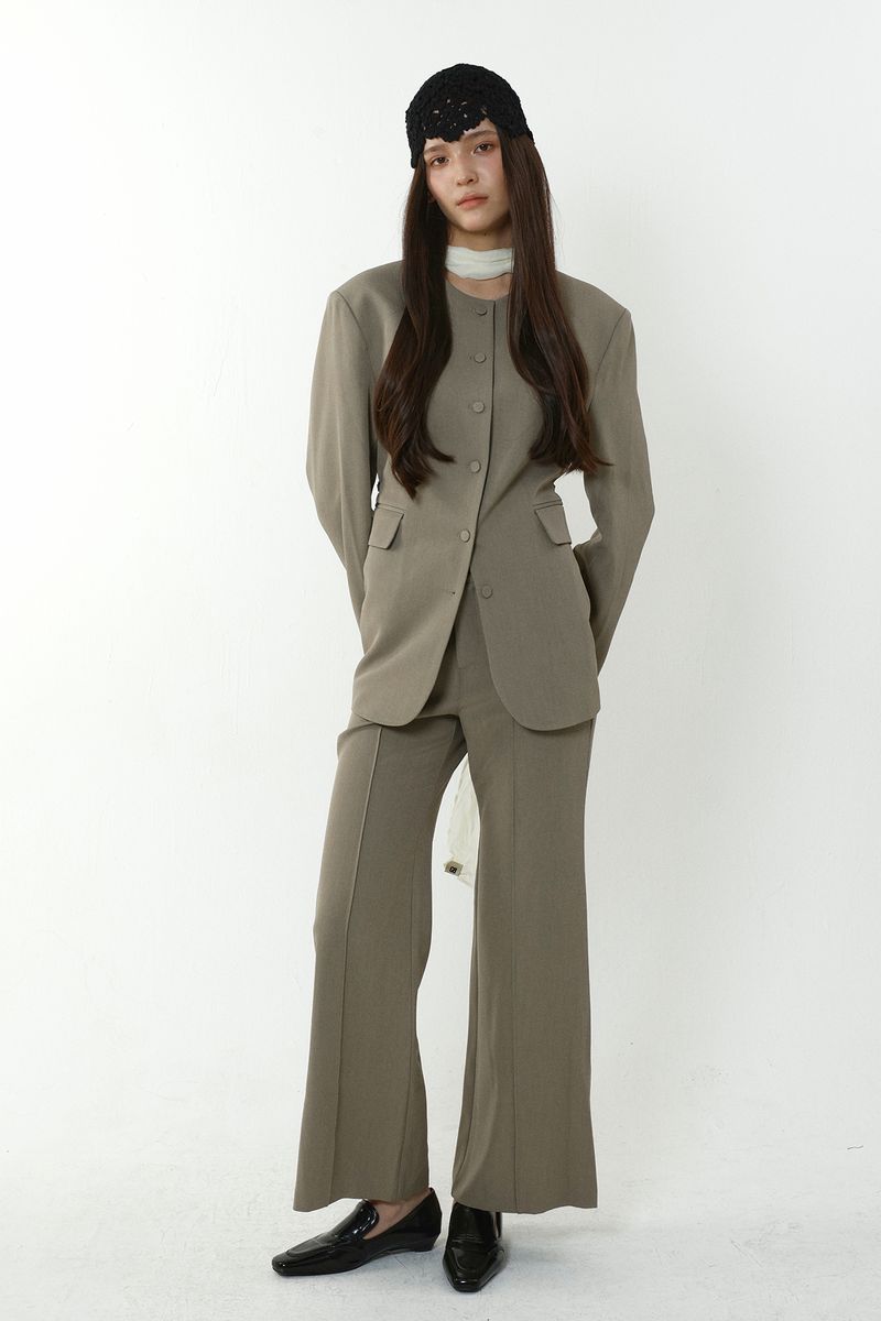 LE LINE LOW PANTS_BEIGE