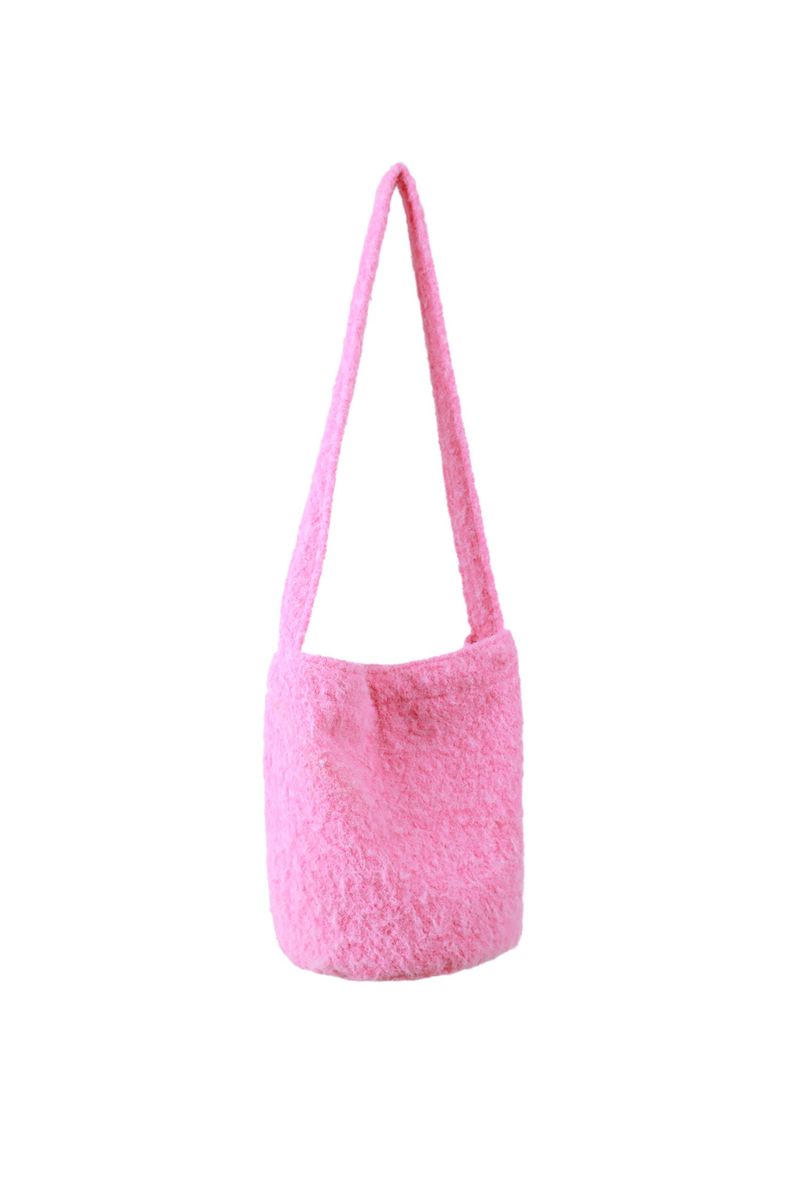 POPPALS（ポップパルズ）の「Vivid Hair Wool Shoulder Bag [Pink]（Bags）」