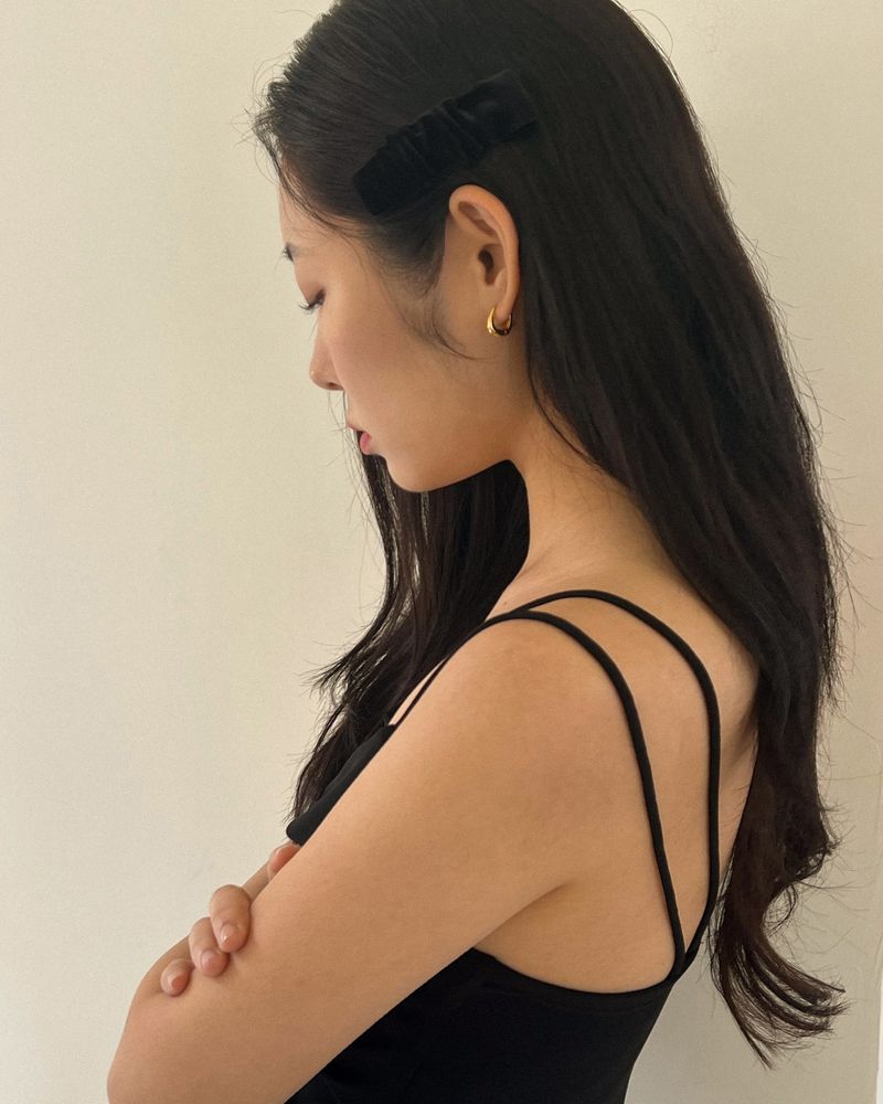 Rosé earring (silver)