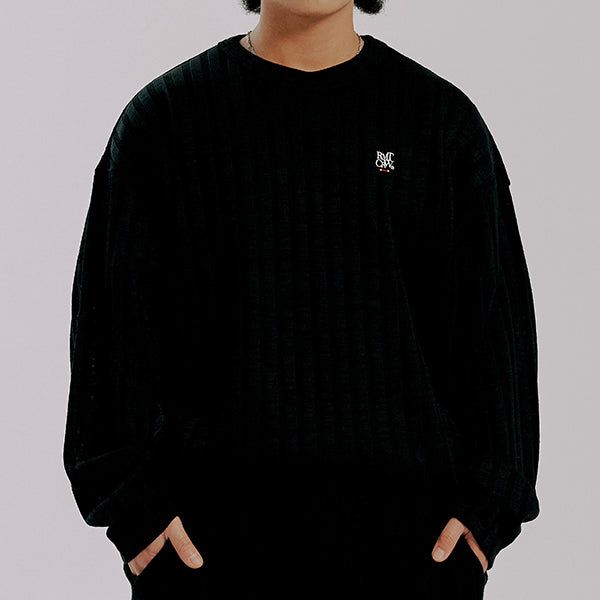 WIDE KNIT CREWNECK