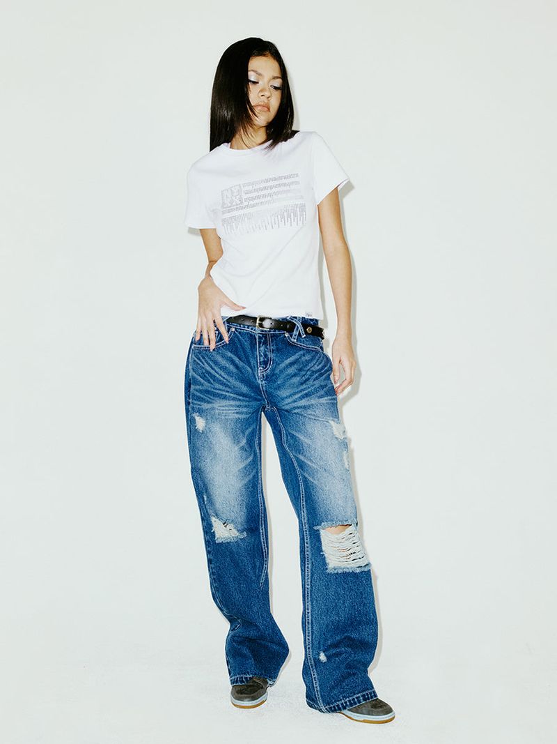 METAL NYX FLAG TEE WHITE