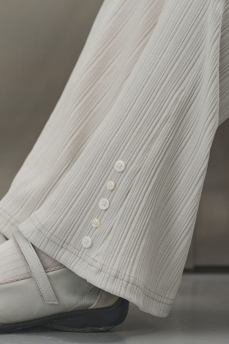  PLEATS BANDING BUTTON PANTS 