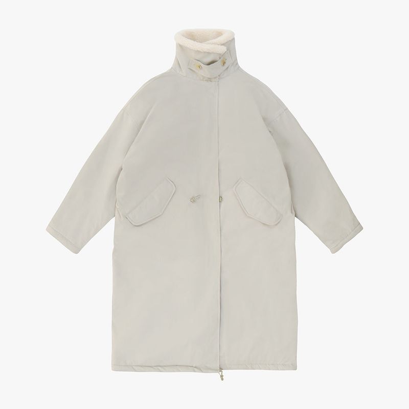 PINK PINEAPPLE（ピンクパイナップル）の「DUMBLE PATCHED LONG JUMPER_GREY（Jackets/Outerwear）」