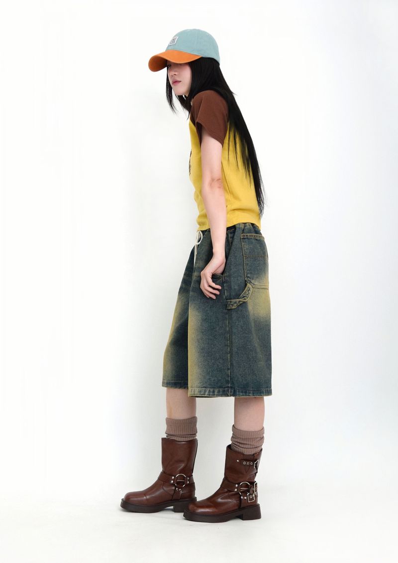 Toned-Down Raglan Short Sleeve T-Shirt