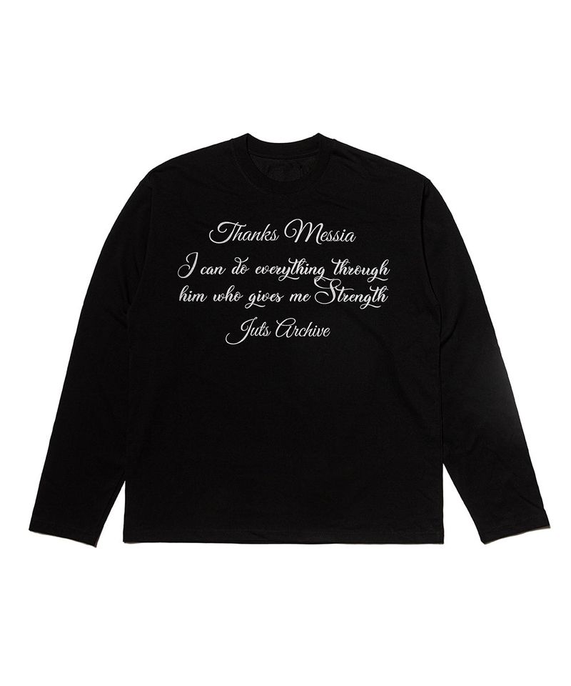 THANKS MESSIA(サンキュー メシア)の「PHILIPPIANS LONG SLEEVE-BLACK(Tops)」