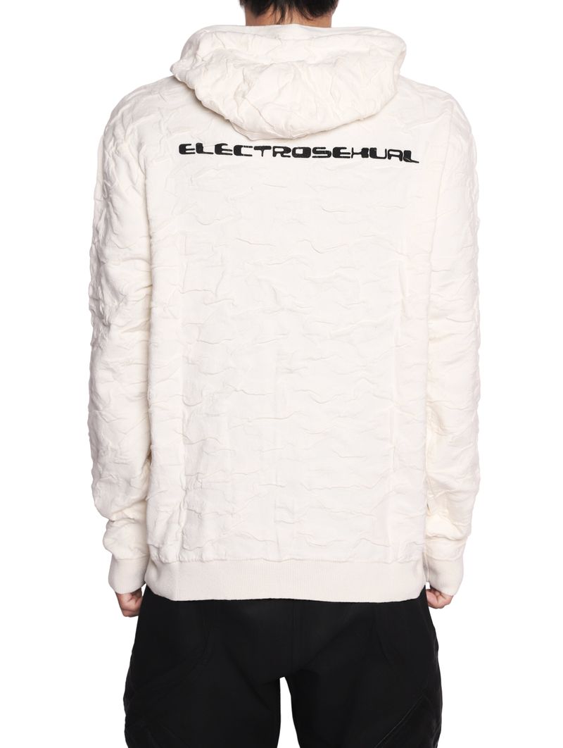 Goldie（ゴルディ）の「WRINKLE KNIT WHITE HOODIE（Tops）」