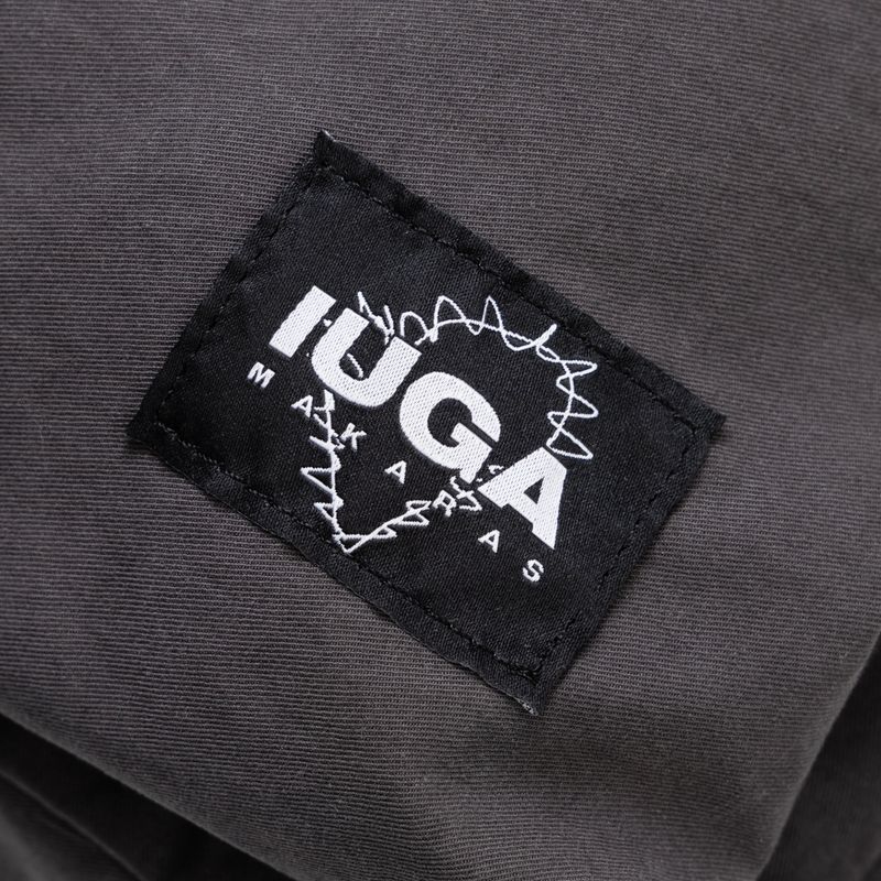 Printed Twill Pocket Backpack (Gray)