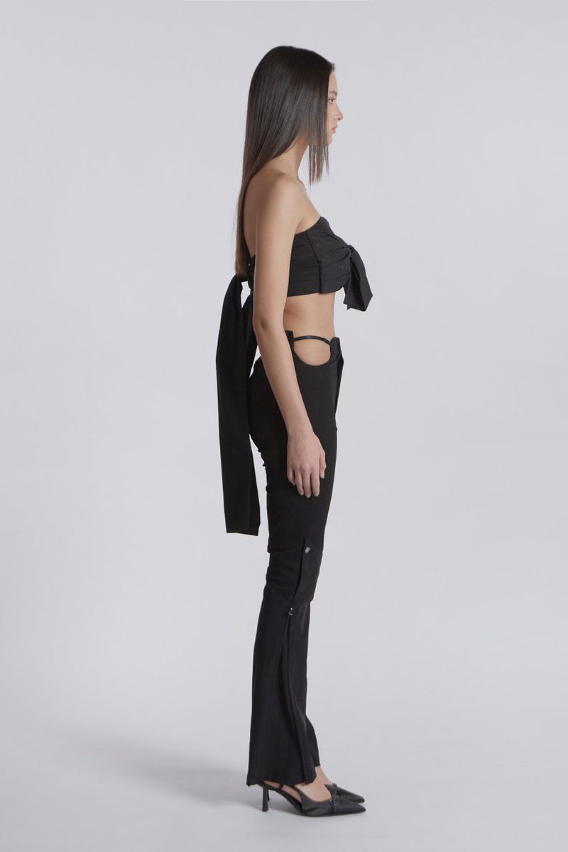 LAYERED KNOT TOP(BLACK)