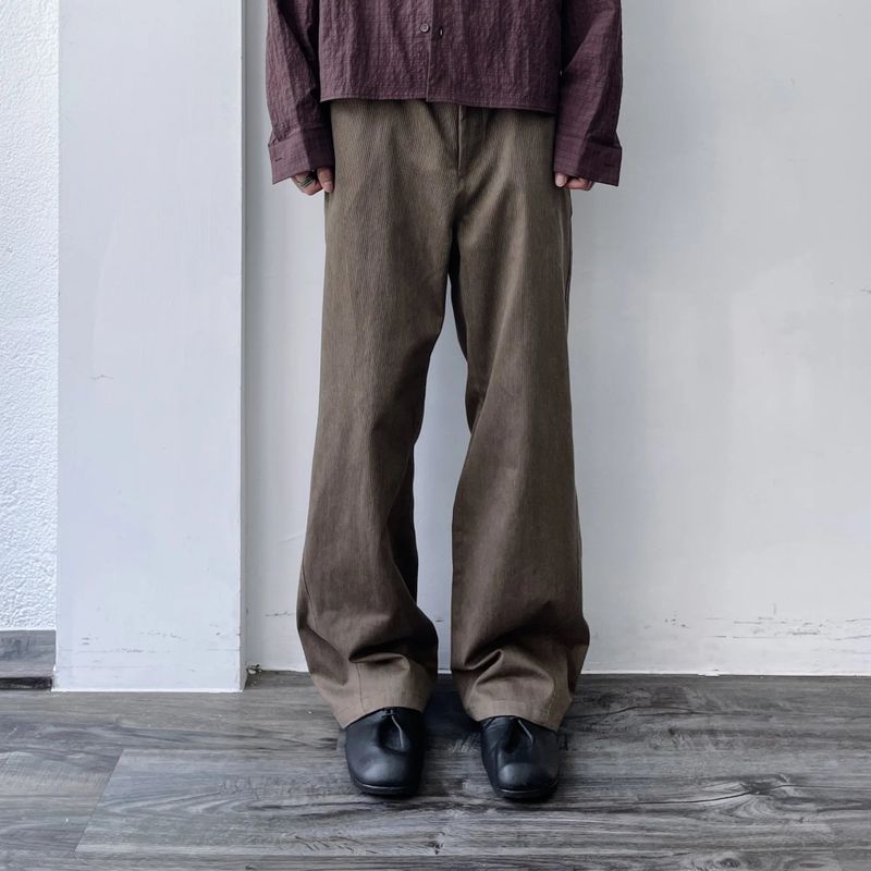 FADE MEET（フェードミート）の「Ribbed Draped Wide Trousers（Pants）」