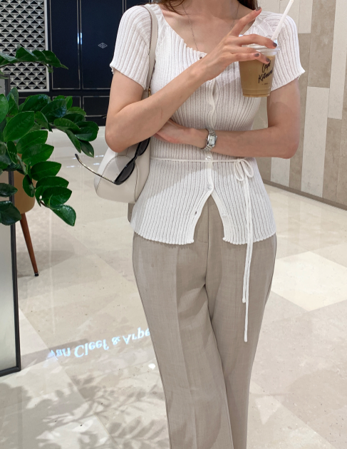 Loop Cooling Short Sleeve Knit Cardigan / 4 colors