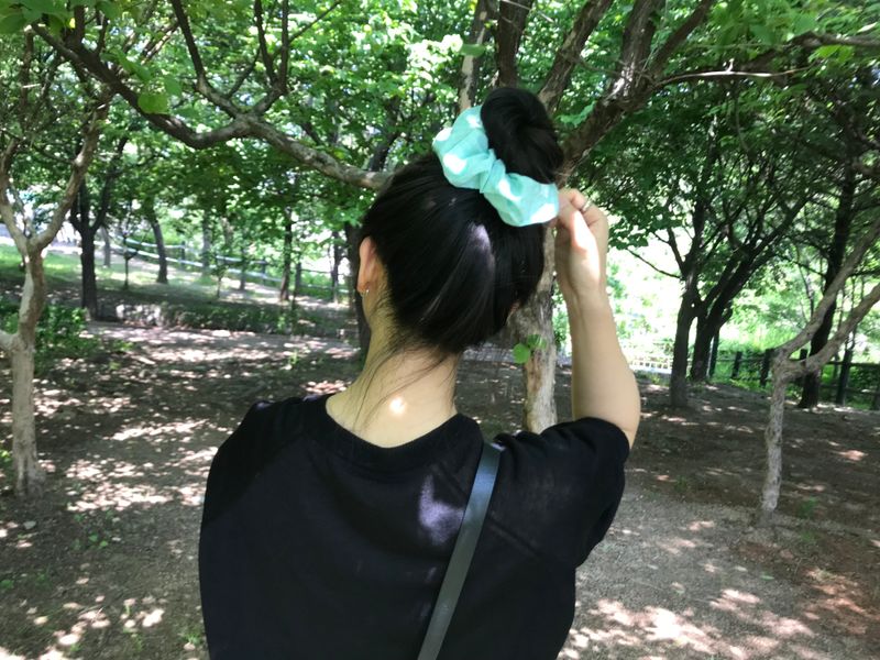 Vintage Hair Ruffle - Peppermint Check