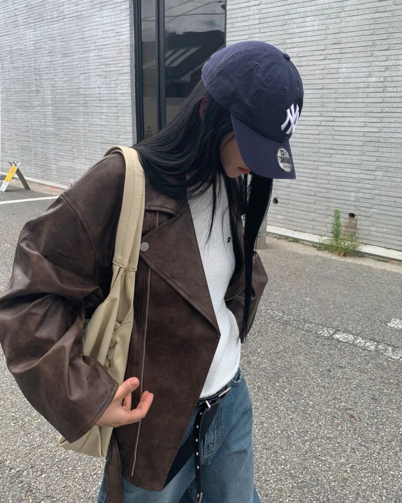 [ORIGINAL] Burning Rider Oversized Leather Jacket