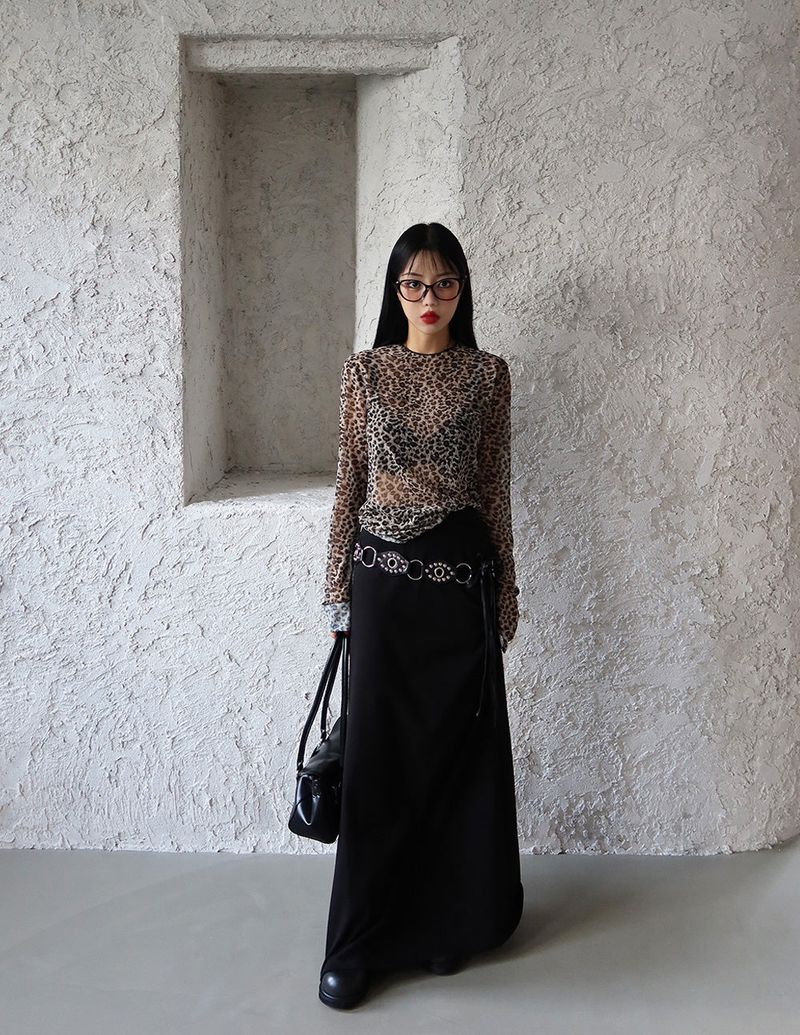 Plum maxi long skirt