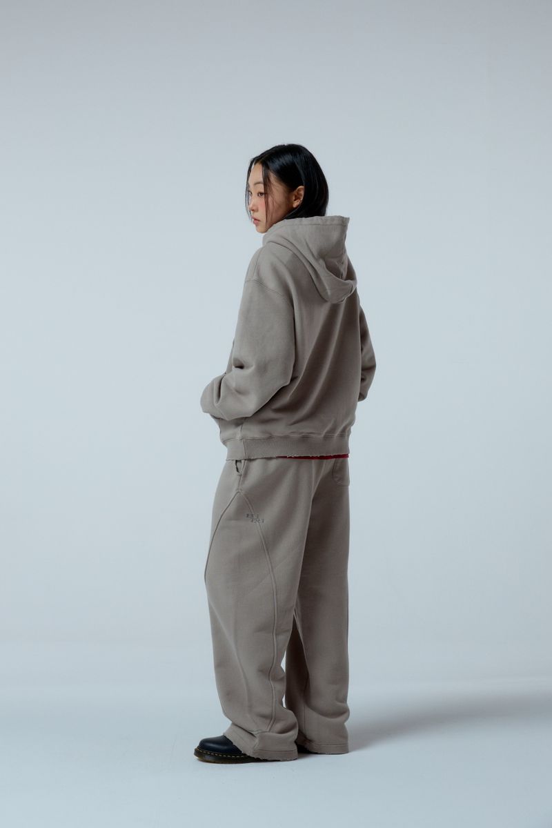 Side surfboard damage washing sweat pants (ash grey)