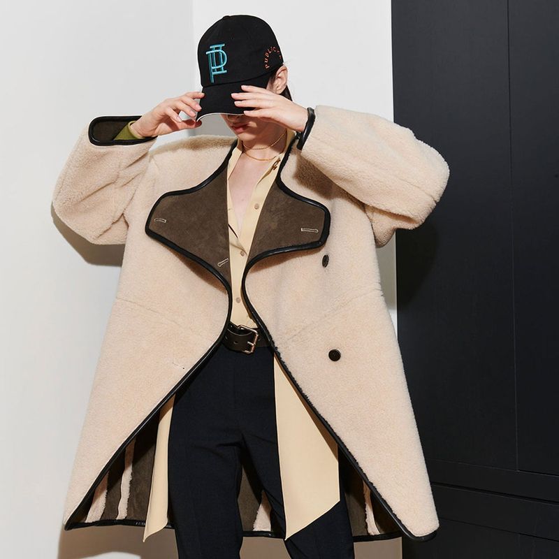  JOSHUA SHERPA COAT, IVORY