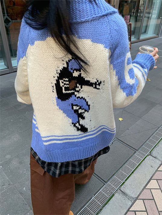 SCOTTISH COWICHAN KNIT ZIP-UP (3C)