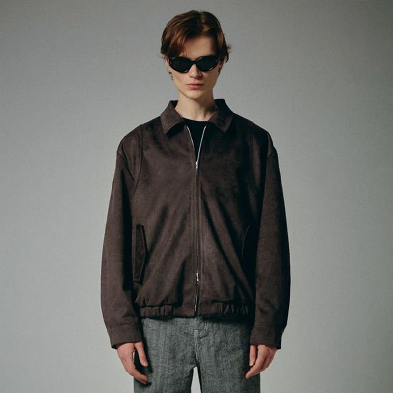 SPERONE(スペロネ)の「VARSITY LINE SUEDE JACKET (DARK BROWN)()」