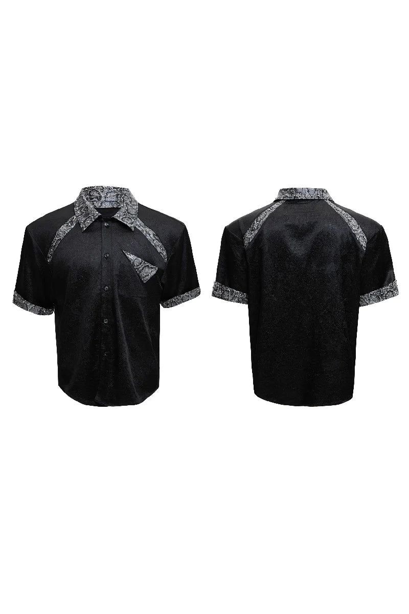 Snake Panel Studded Shirt
