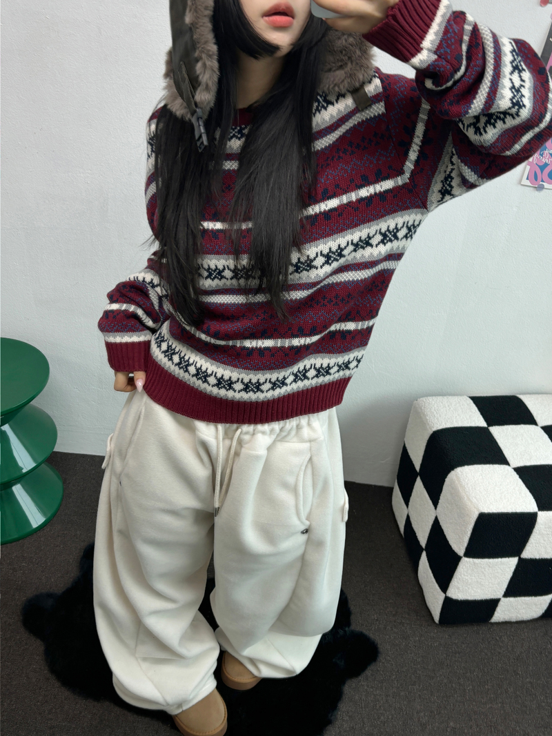 BOTH-SIDES FLEECE SNAP LONG PANTS 🧸🩵🤍6COLOR
