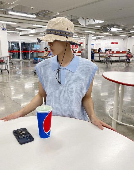 No.9593 triangle safari bucket HAT (5color)