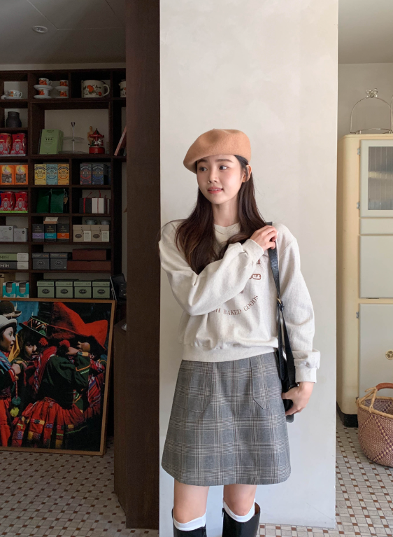 Classic Check Mini A-Line Skirt (2color)