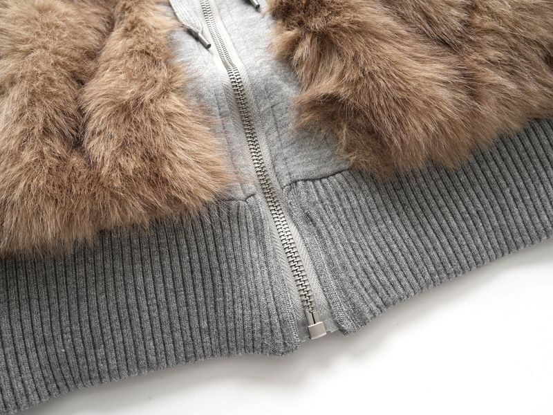 Vienna Mixed Fur Zip-up Jacket