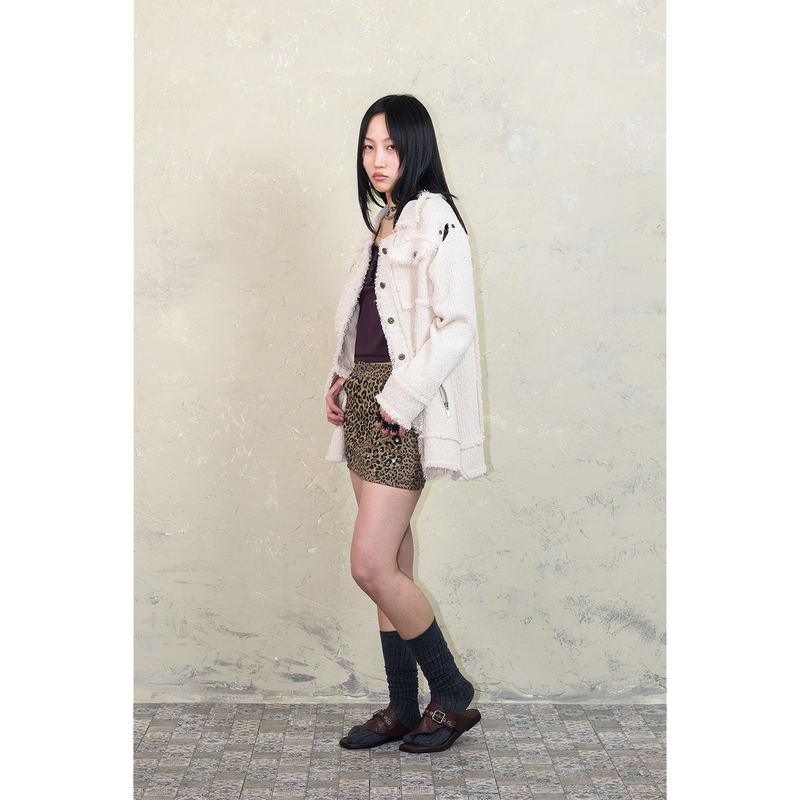 SLEEVE-OFF TWEED JACKET