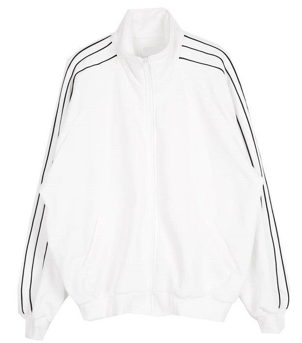 No.0547 3line sweat set ZIP-UP