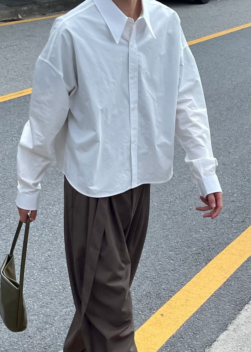 Pudding belt wide pants