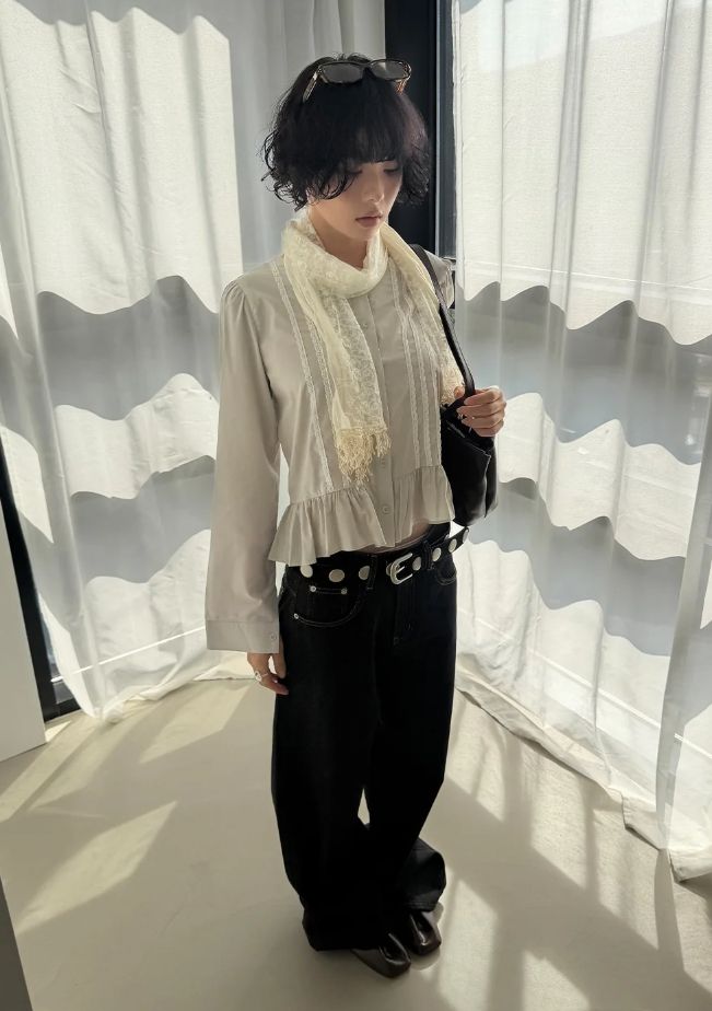 LACE TASSEL FRINGE SCARF